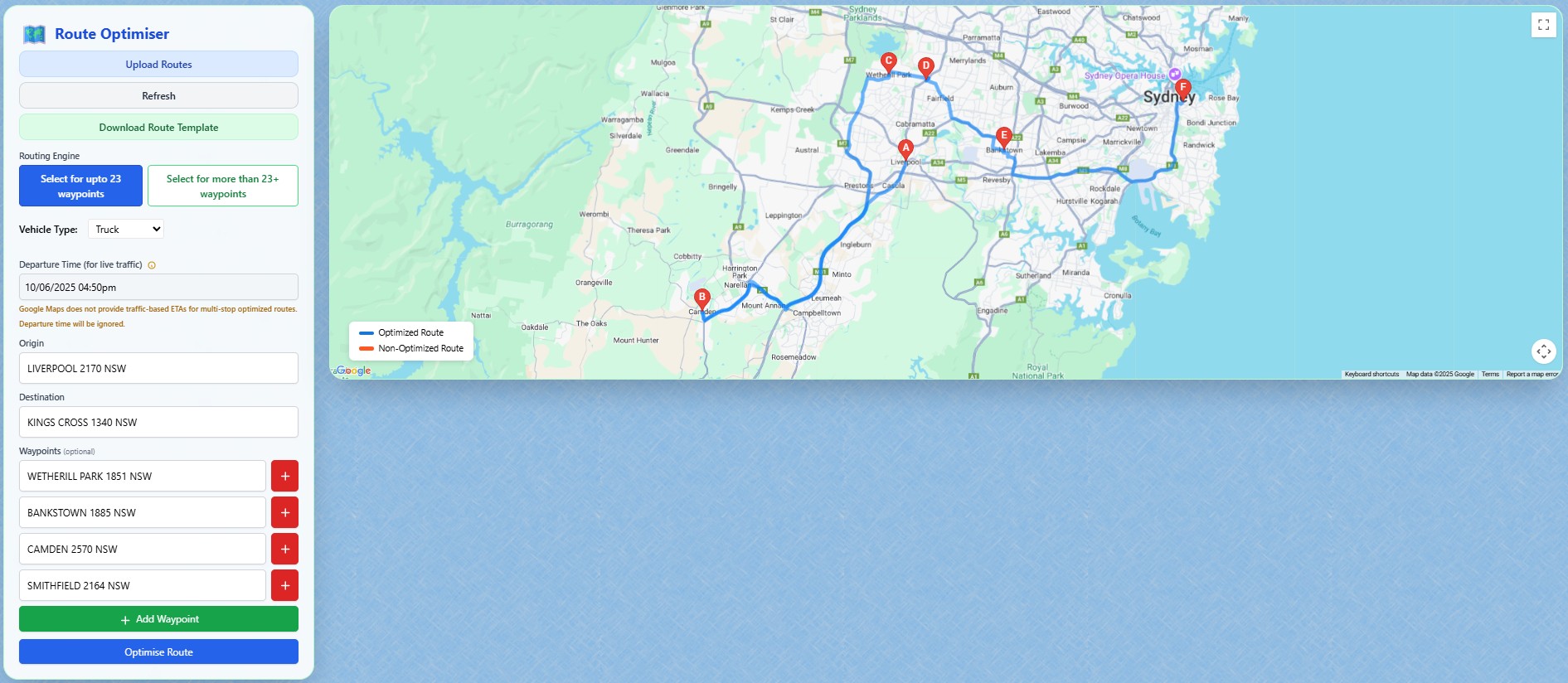 RouteVue Screenshot 2